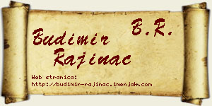 Budimir Rajinac vizit kartica